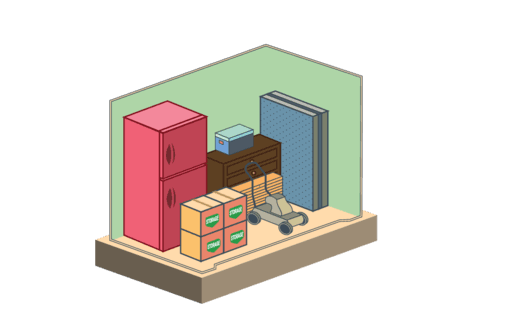 Self storage 4×8 illustration