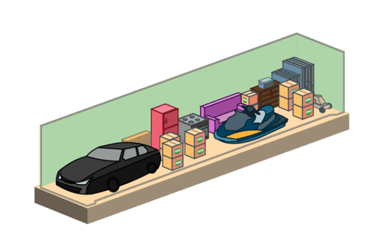 Self storage 8×40 illustration