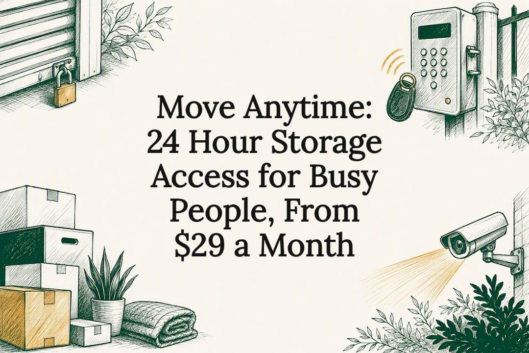 Move Anytime: 24 Hour Storage Access for Busy People, From $29 a Month