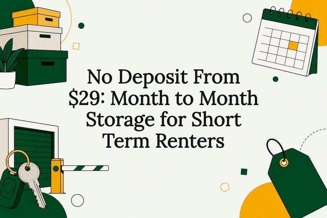 No Deposit From $29: Month to Month Storage for Short Term Renters