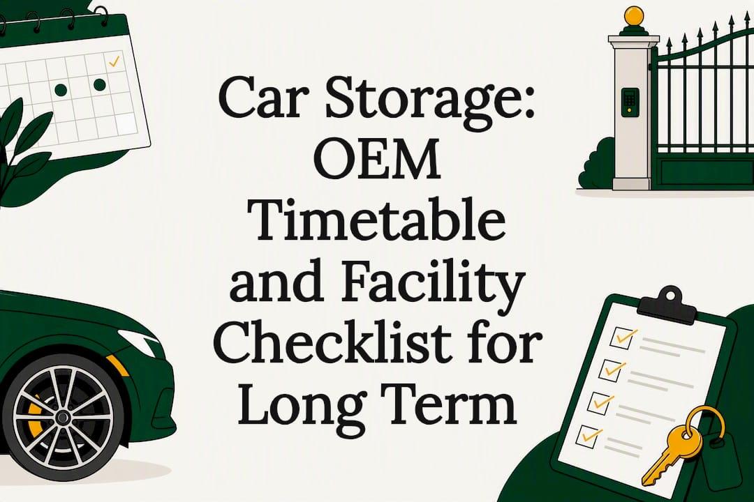 Car Storage: OEM Timetable and Facility Checklist for Long Term