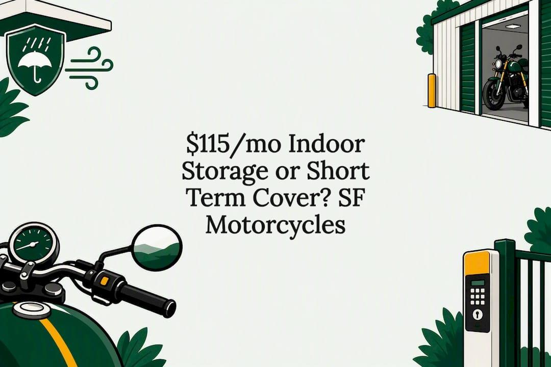 $115/mo Indoor Storage or Short Term Cover? SF Motorcycles