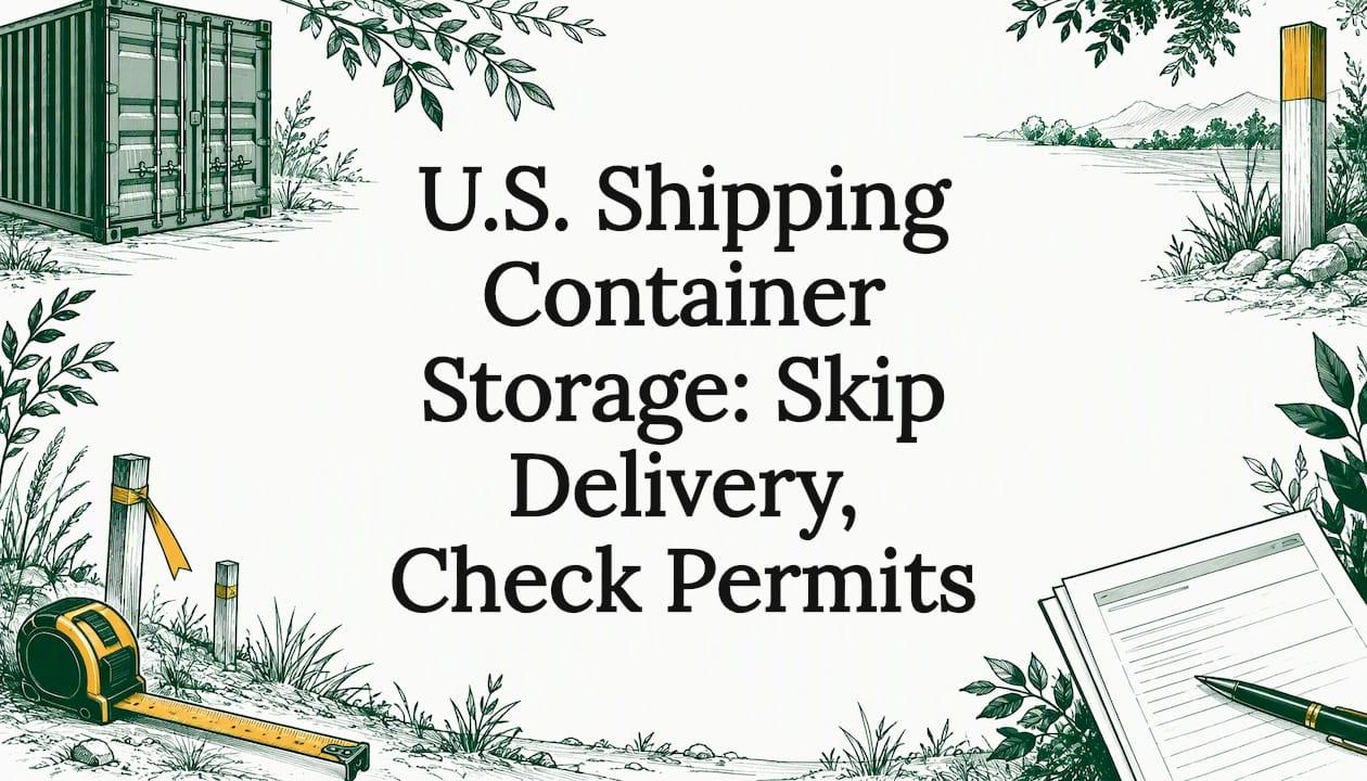 U.S. Shipping Container Storage: Skip Delivery, Check Permits